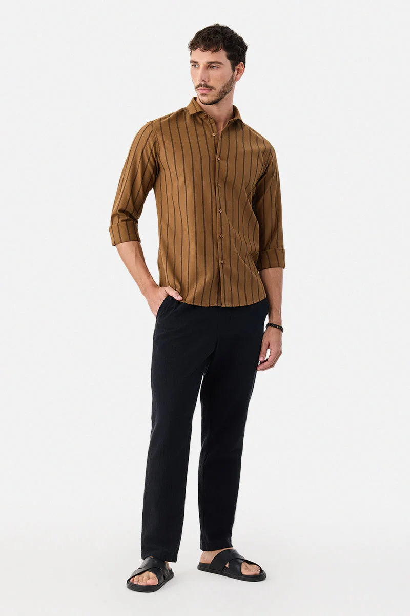 سنيتش Stripes 100% Cotton Slim Fit Shirt
